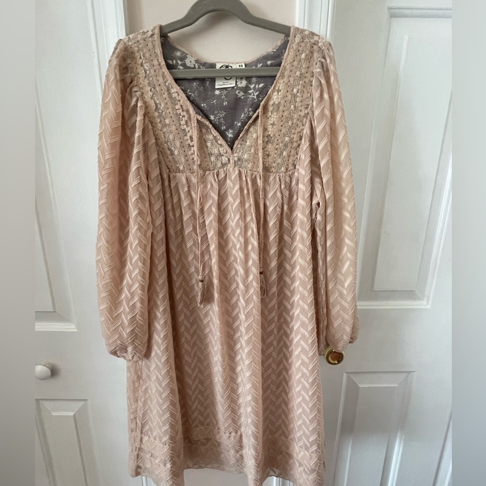 Anthropologie One September Blush Tunic Dress